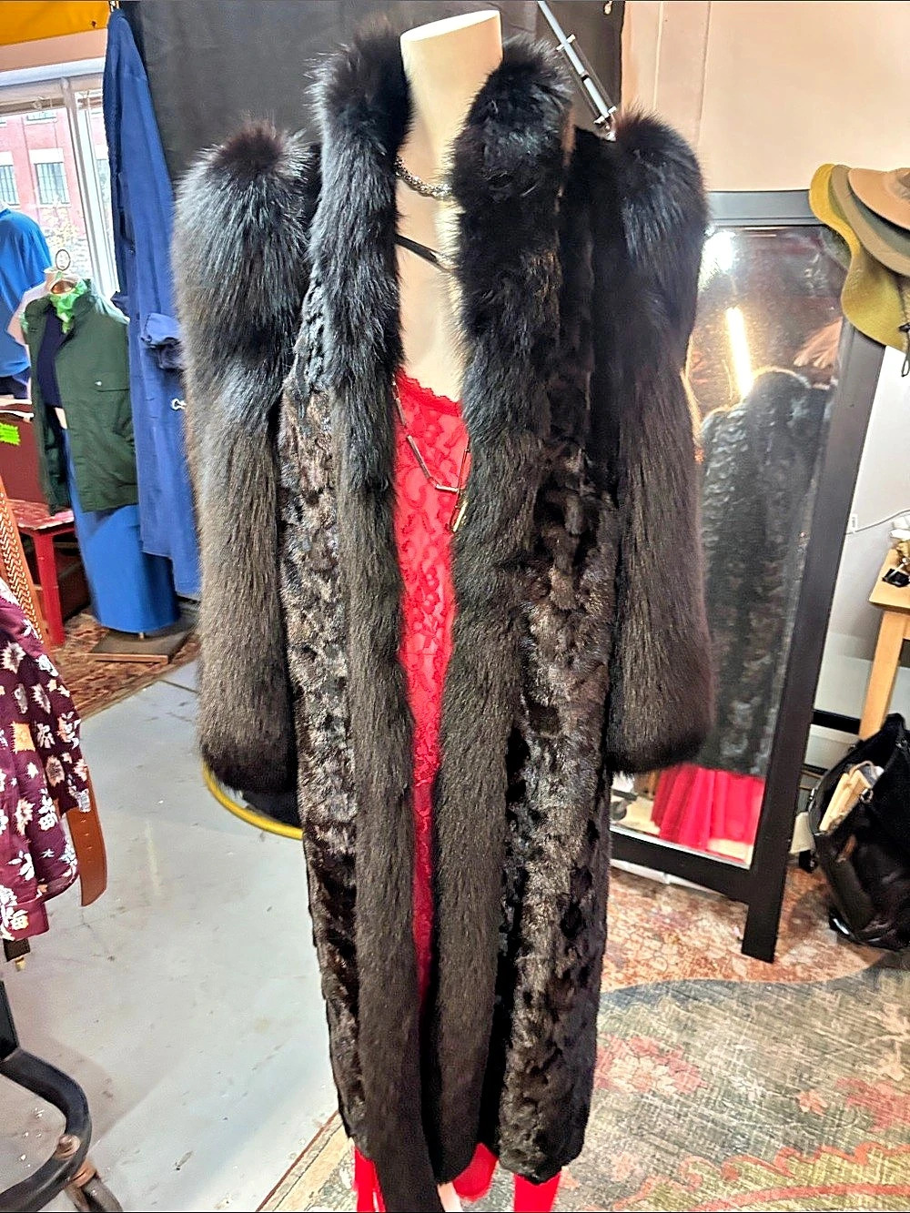 Ranch mink Vintage 90s style fur coat